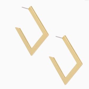 Brand New Uncommon James La Mode Gold Hoops - with storage bag